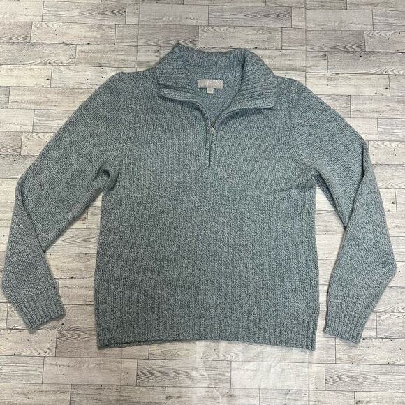 Carolyn Taylor | Half-Zip Knit Pullover Sweater | Grey | XL - Picture 1 of 9